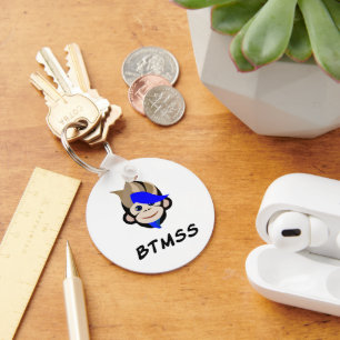 Blaue mit Augen Affenbtmaus Schlüsselanhänger