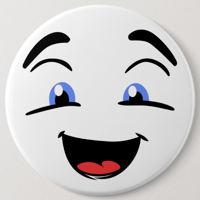 BLAUE MIT AUGEN BUTTON (Vorderseite)