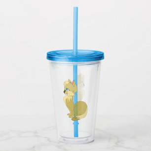 Blaue Mit Augen Gelbe Katze Acrylic Tumbler Acryltrinkbecher