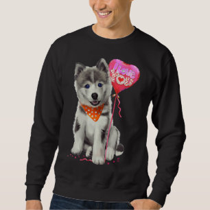 Blaue Mit Augen Husky- und Husky-Mama Sweatshirt