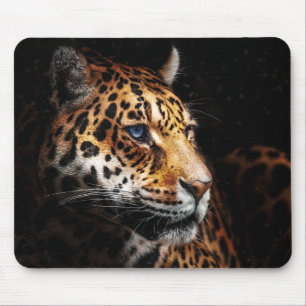 Blaue Mit Augen Leoparden Beauty Mousepad