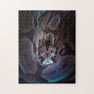 Blaue Mit Augen Schlange Jigsaw Puzzle