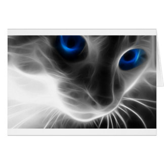 Blaue mit Augen Schwarzweiss-Kitty-Katze