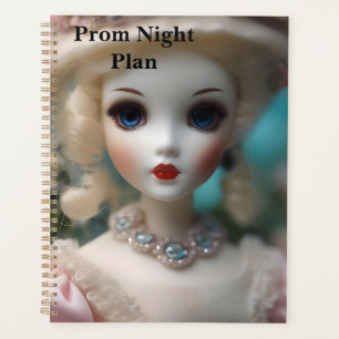 Blaue Mit Augen Vintage Puppe, Prom Nachtplaner Planer
