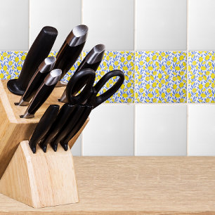 Blaue Mittelmeer-Zitronen Fliese