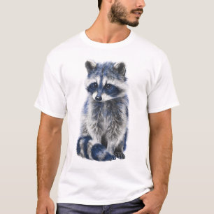 Blaue Mitternachtswald-Waschnasen-Männer T-Shirt