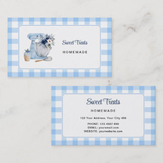 Blaue Mixer Homebakery Visitenkarte