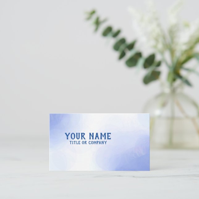 Blaue moderne Designvorlage Business Card Visitenkarte (Stehend Vorderseite)