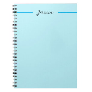 Blaue moderne elegante einfache professionelle Nam Notizblock