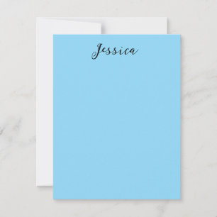 Blaue moderne elegante einfache professionelle Nam RSVP Karte