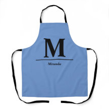 Blaue moderne Monogramm-Bezeichnung personalisiert