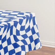 Blaue moderne Retro-Spiral-Kariert