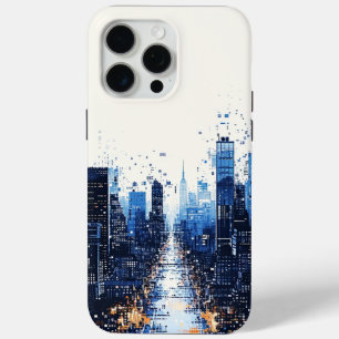 Blaue, moderne Stadt Case-Mate iPhone Hülle