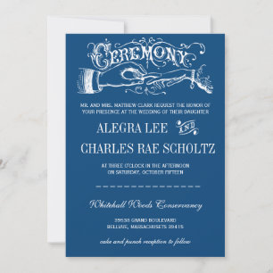 Blaue moderne Typografie-Einladung oder jede ander Einladung