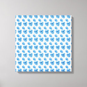 Blaue Mohnblume Blume Sommernaturmuster Leinwanddruck