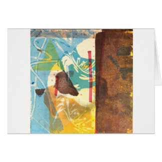 Blaue Mohnblumen-abstrakte Kunst-Karte