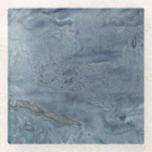 Blaue Mond Glas Untersetzer