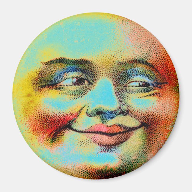 Blaue Mond Magnet (Vorne)