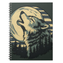 Blaue Mondkunst des heulenden Wolfes