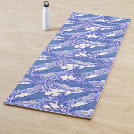 Blaue Monochromatische Humpbackwale Yogamatte