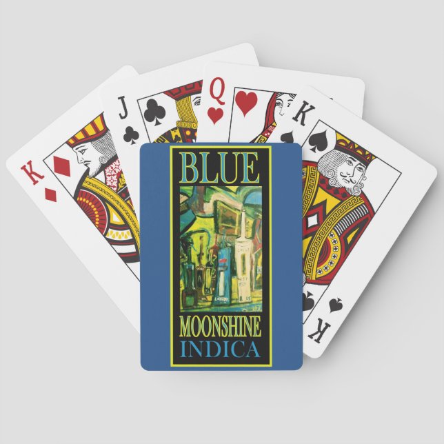 BLAUE MOONSHINE INDICA SPIELKARTEN (Rückseite)