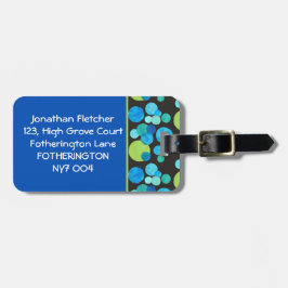 Blaue Moore, Gepäckmarke, blau, grün, schwarz Gepäckanhänger