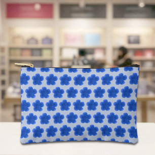 Blaue Moosrose Nahtloses Muster Täschchen Zubehörtasche
