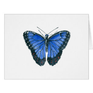 Blaue Morpho-Schmetterling-Aquarellmalerei