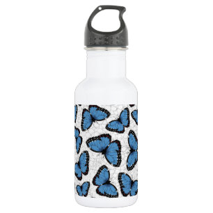 Blaue Morpho-Schmetterlinge Edelstahlflasche