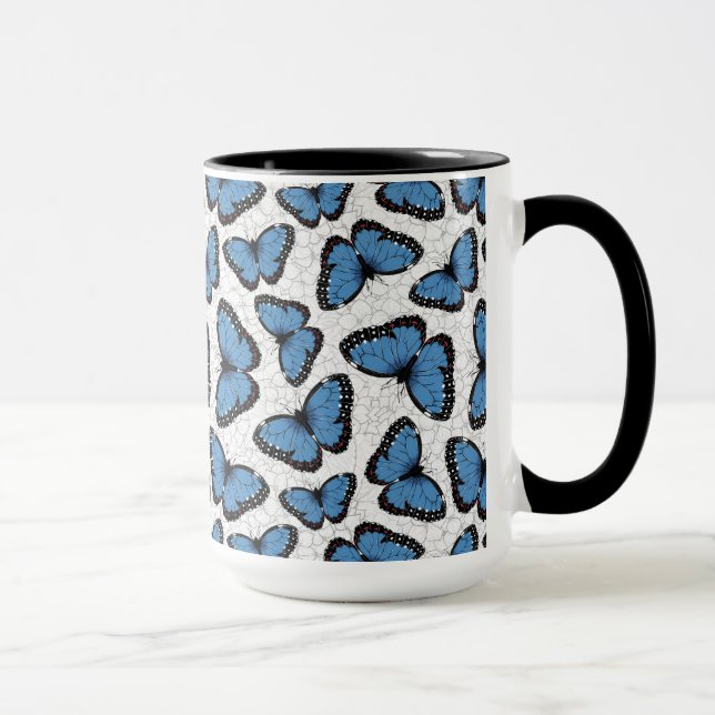 Blaue Morpho-Schmetterlinge Tasse (Rechts)