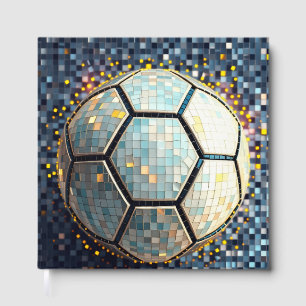 Blaue Mosaik-Fußball-Abstrakte Kunst Weltmeistersc Gästebuch