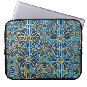 blaue Mosaik Laptopschutzhülle