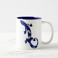Blaue Mosaik-Mustergecko-Eidechsen-Reptil-Kunst