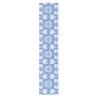 Blaue Mosaike italienische barocke Kunst Kurzer Tischläufer