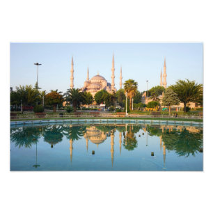 Blaue Moschee an der Dämmerung Fotodruck