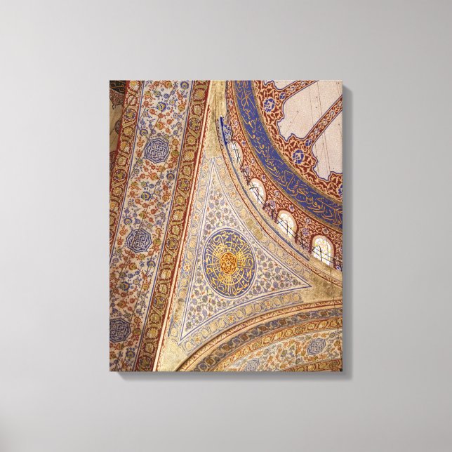 Blaue Moschee-Decke Leinwanddruck (Vorderseite)