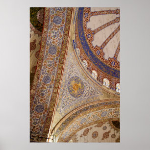 Blaue Moschee-Decke Poster