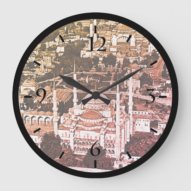 Blaue Moschee Große Wanduhr (Vorderseite)
