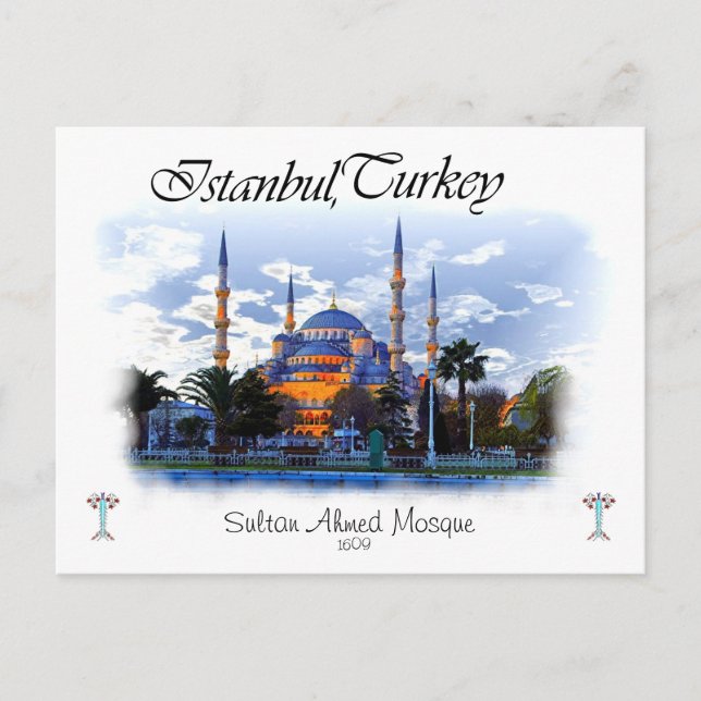 Blaue Moschee - Istanbul Postkarte (Vorderseite)