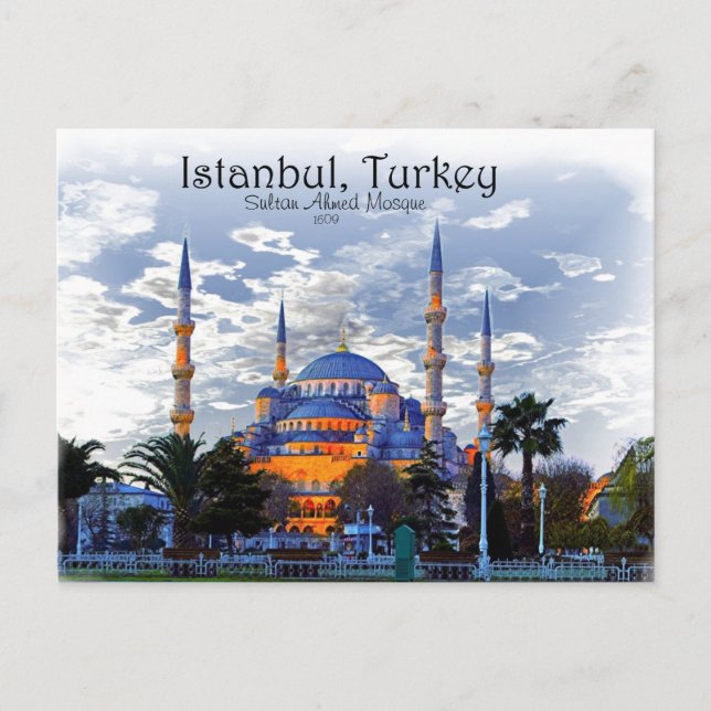 Blaue Moschee - Istanbul Postkarte (Vorderseite)