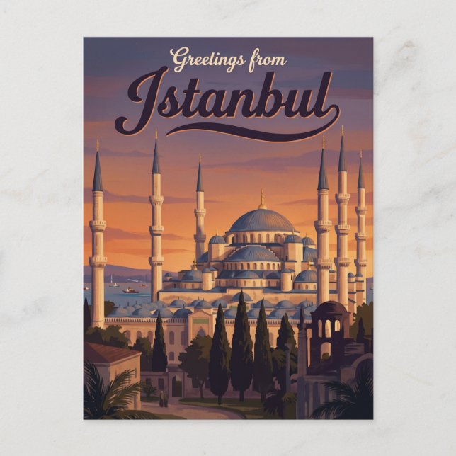 Blaue Moschee Türkei Postkarte (Vorderseite)