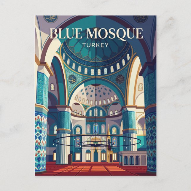 Blaue Moschee Türkei Postkarte (Vorderseite)