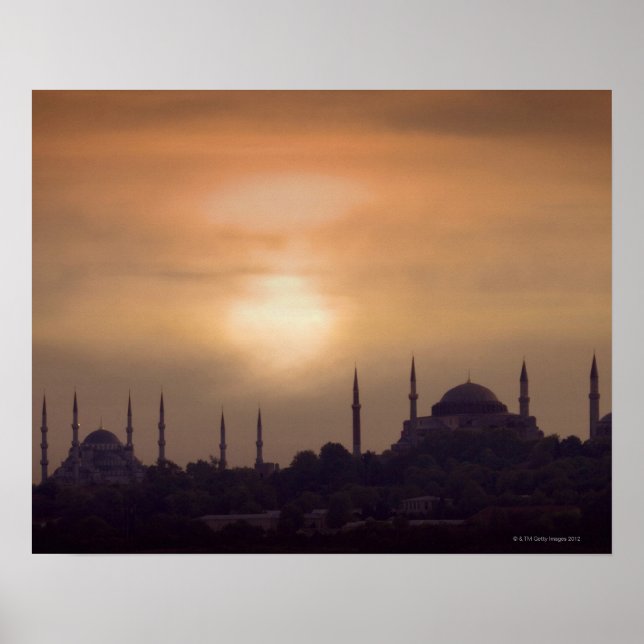 Blaue Moschee und Hagia Sophia Türkei, Istanbul Poster (Vorne)