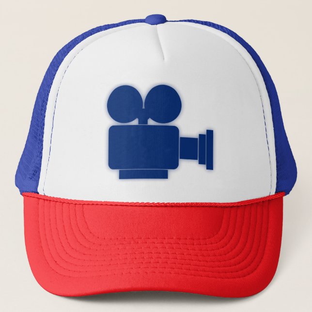 BLAUE MOVIE KAMERA Trucker Hut Truckerkappe (Vorderseite)