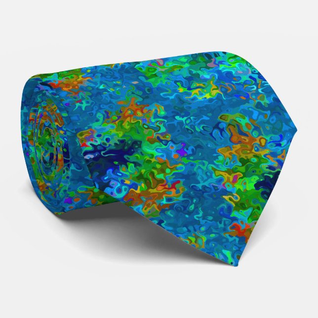 BLAUE MULTI FARBE KRAWATTE (Gerollt)