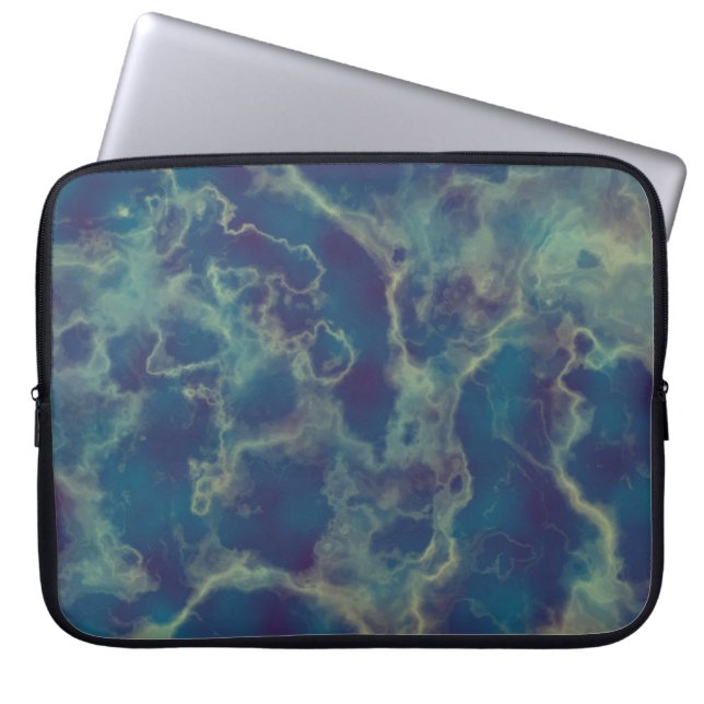 Blaue Murmel 2 Laptopschutzhülle (Vorderseite)