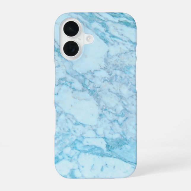 Blaue Murmel iPhone 16 Hülle (Rückseite)