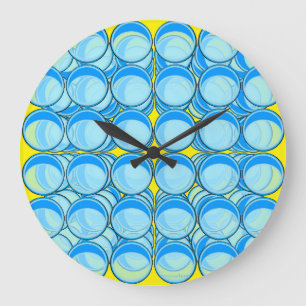 Blaue Murmeln Große Wanduhr