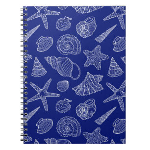 Blaue Muschel Notizblock