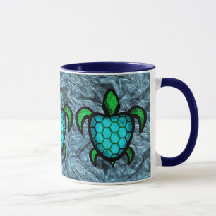 Blaue Muschel-Schildkröte-Tassen Tasse